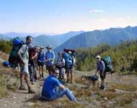 backpacking group